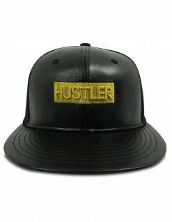 HUSTLER Faux Leather Flat Brim HUSTLER® Store