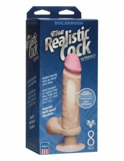 The Realistic Cock 8 Inch Ultraskyn Vibrating Dildo