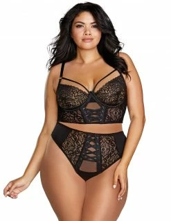 Dreamgirl Galloon Lace Bustier Set Lingerie
