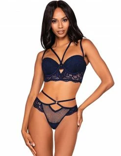 Lingerie Dreamgirl Fishnet Lace Bra & Thong