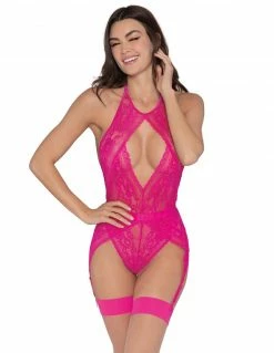 Dreamgirl Floral Lace Gartered Teddy Lingerie