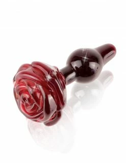 Icicles No 76 Glass Red Rose Plug Anal