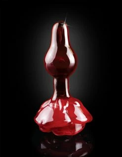 Icicles No 76 Glass Red Rose Plug Anal