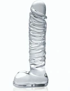 Icicles No 63 Glass Spiral Textured Dildo Dildos