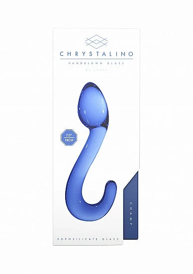 Blue Chrystalino Champ Wand Glass Dildos 2 Blue Chrystalino Champ Wand Glass Dildos