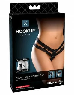 Hookup Panties Crotchless Secret Gem Vibrating Panties