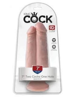 Dildos King Cock 7 Inch Two Cocks One Hole Dildo