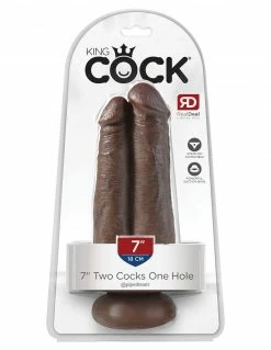 Dildos King Cock 7 Inch Two Cocks One Hole Dildo