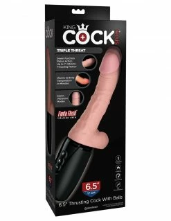King Cock Plus 6.5" Thrusting Cock W/ Balls 17 King Cock Plus 6.5