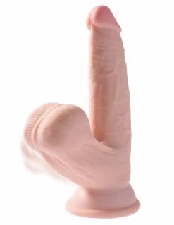 King Cock Plus 6" 3D Cock With Swinging Balls