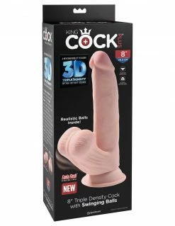 King Cock Plus 8" 3D Cock With Swinging Balls Dildos 13 King Cock Plus 8