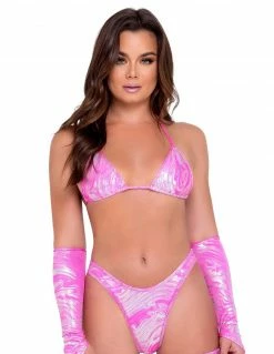 Roma Metallic Swirl Bikini Top Lingerie