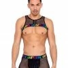 Roma Men's Pride Fishnet LOVE Trunks Men's Underwear