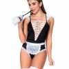 Lingerie Mapale 3 PC French Maid Teddy