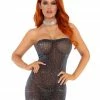 Lingerie Leg Avenue Lurex Rhinestone Tube Dress