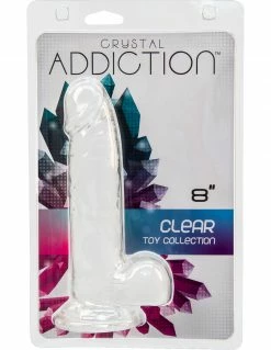 Crystal Addiction 8" Dildo With Balls