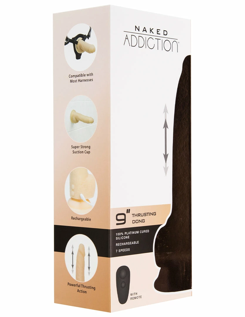 Naked Addiction 9" Thrusting Dong Thrusting Vibrators 10 Naked Addiction 9" Thrusting Dong Thrusting Vibrators