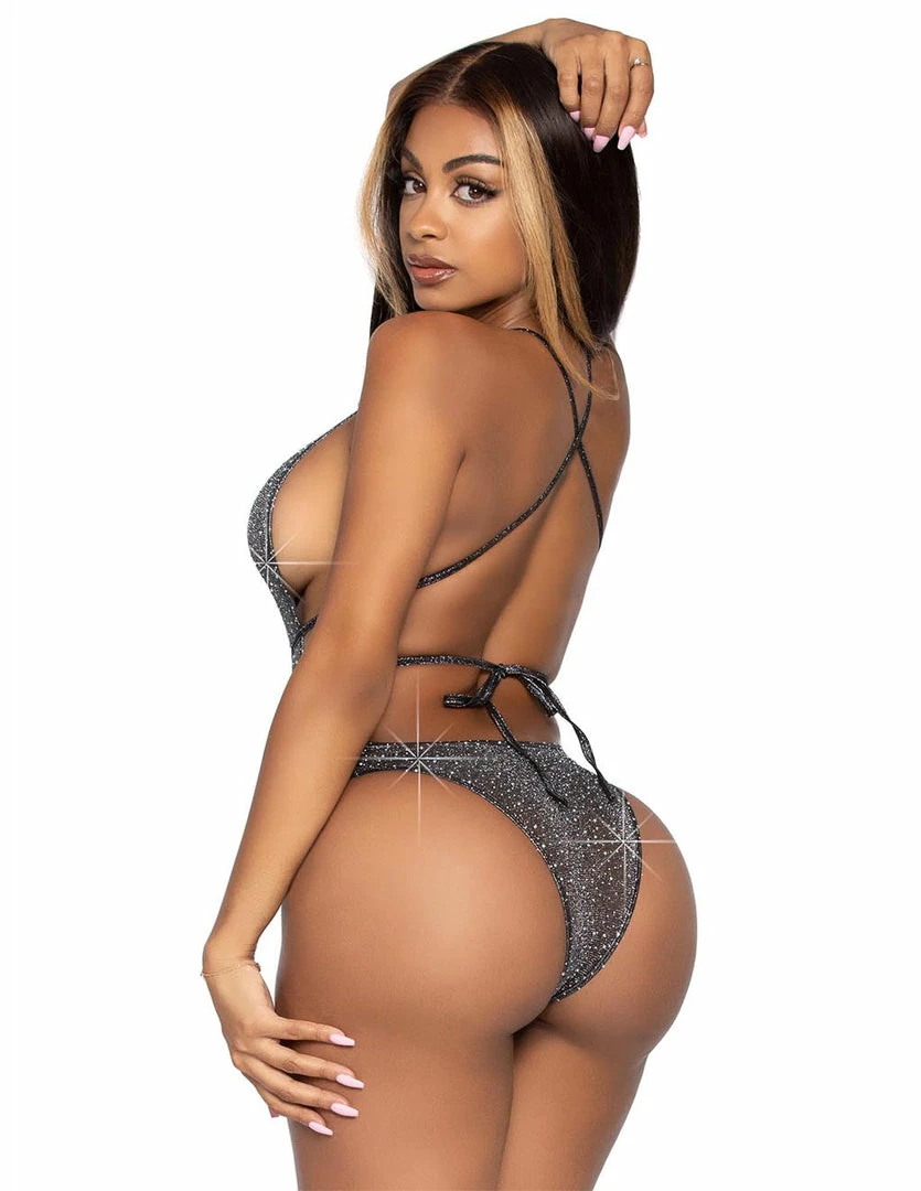 Lingerie Leg Avenue Lurex Rhinestone Teddy 2 Lingerie Leg Avenue Lurex Rhinestone Teddy