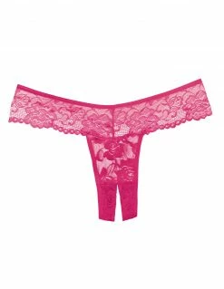 Allure Lingerie Crotchless Lace Thong