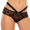 Allure Lingerie Strappy Crotchless Lace Boyshort Panty