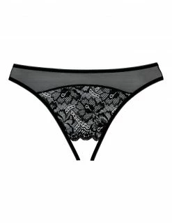 Allure Lingerie Floral Lace Crotchless Panty