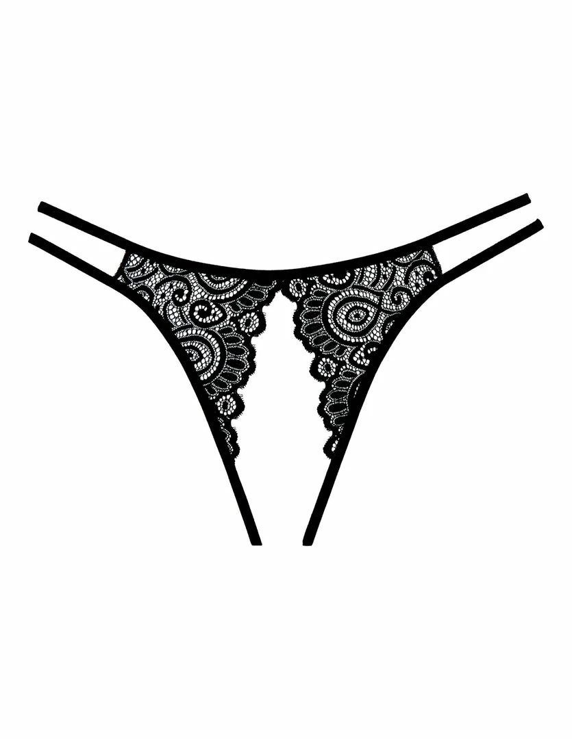 Allure Lingerie Crotchless Strappy Open Back Panty 3 Allure Lingerie Crotchless Strappy Open Back Panty