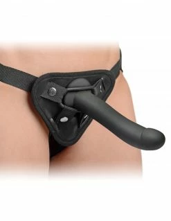 Strap U Onyx Vibrating Silicone Strap On G-Spot Dildo Black Vibrators