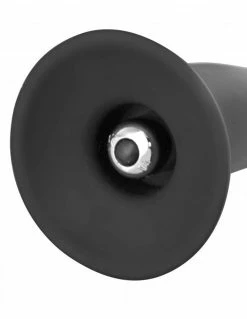 Strap U Onyx Vibrating Silicone Strap On G-Spot Dildo Black Vibrators