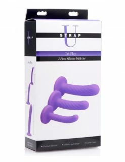 Strap U Tri-Play 3 Piece Silicone Dildo Set