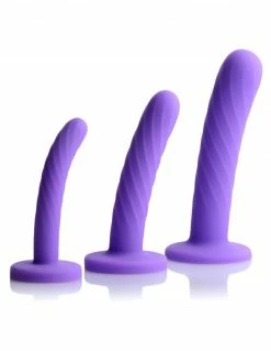 Strap U Tri-Play 3 Piece Silicone Dildo Set