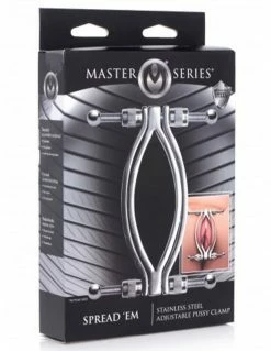 Master Series Stainless Steel Adjustable Pussy Clamp Bondage 9 Master Series Stainless Steel Adjustable Pussy Clamp Bondage