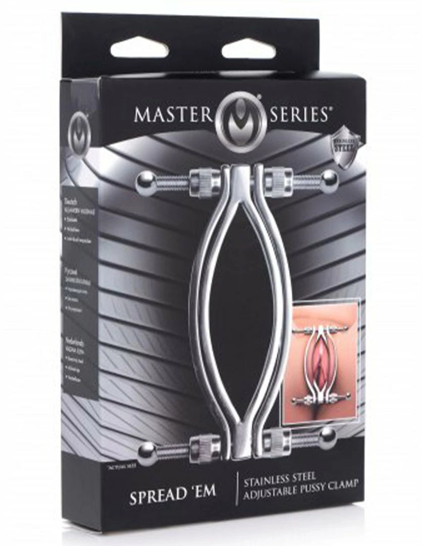 Master Series Stainless Steel Adjustable Pussy Clamp Bondage 5 Master Series Stainless Steel Adjustable Pussy Clamp Bondage