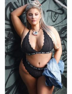 Vibes Not Your Bitch Bralette And Panty Set Lingerie