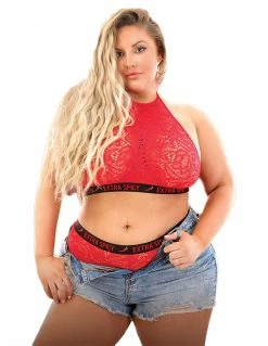 Vibes "Extra Spicy" Lace Bralette & Brief Set Lingerie