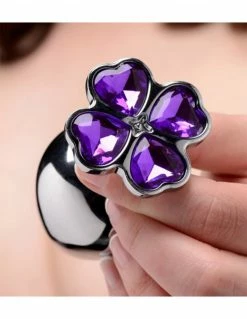 Booty Sparks Violet Flower Gem Anal Plug Set