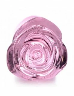 Booty Sparks Pink Rose Glass Plug