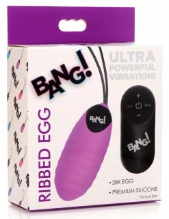 Bang! 28X Ribbed Silicone Egg Vibrators