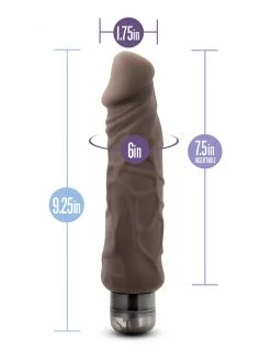 Au Naturel Home Wrecker Vibrating Dildo Brown Vibrators