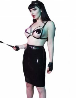 Bettie Page Latex Hobble Skirt