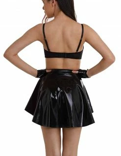 Bettie Page Latex Flippy Skirt