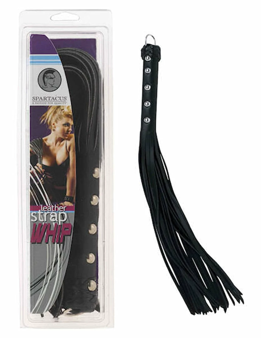 Spartacus Leather Strap Whip 20" 2 Spartacus Leather Strap Whip 20"