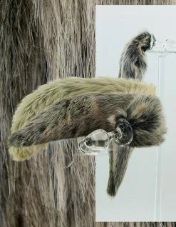 Crystal Delights Grey Wolf Glass Faux Tail Anal Plug