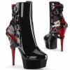Heels Pleaser Delight 1012 Strappy Wet Ankle Boot