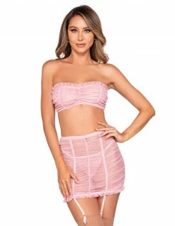 Dreamgirl Sheer Ruched Bandeau Set Lingerie 5 Dreamgirl Sheer Ruched Bandeau Set Lingerie