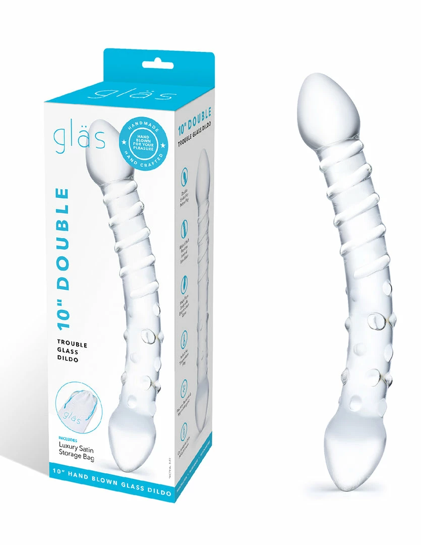 Dildos Glas Double Trouble 10" Dildo 6 Dildos Glas Double Trouble 10" Dildo