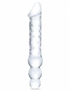 Glas 12" Double Ended Dildo With Beads