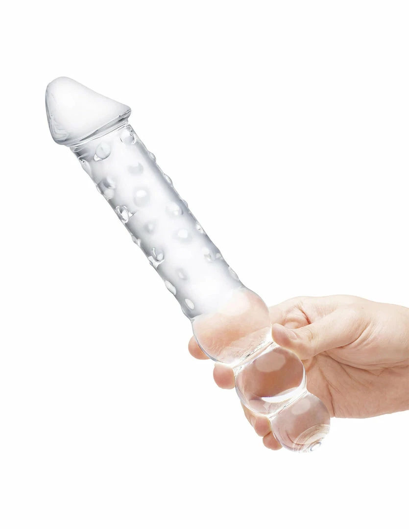 Glas 12" Double Ended Dildo With Beads 2 Glas 12" Double Ended Dildo With Beads