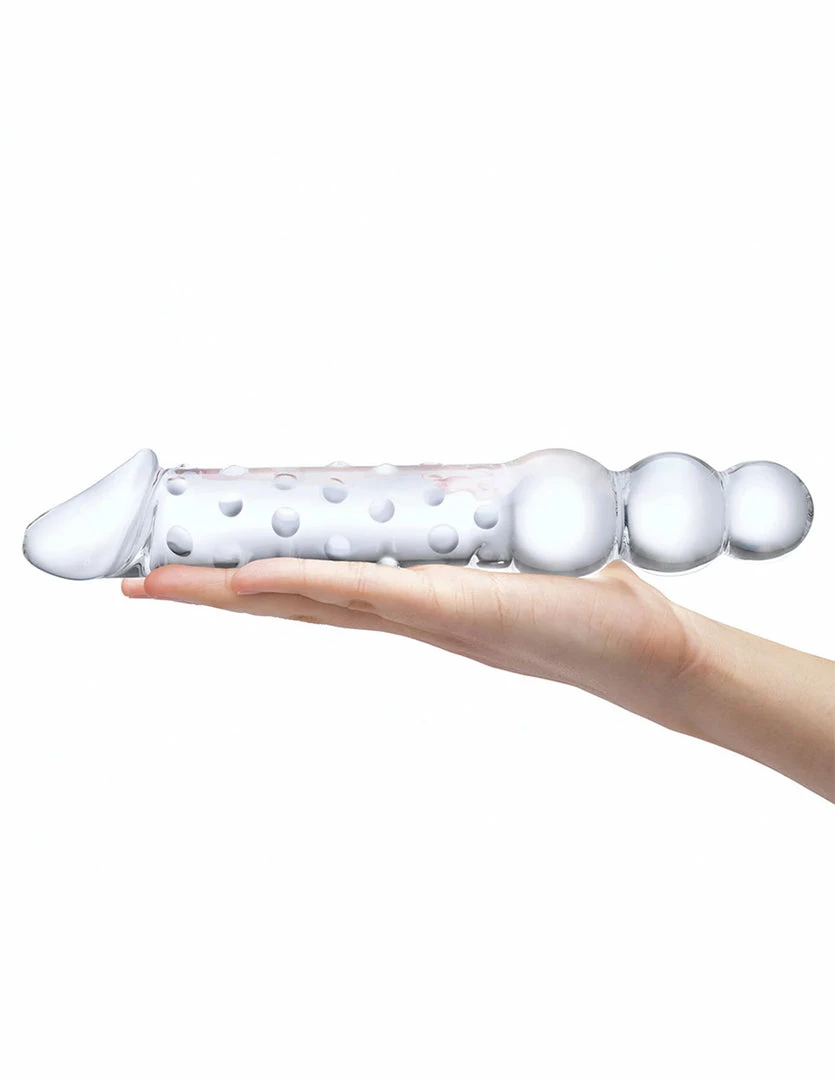 Glas 12" Double Ended Dildo With Beads 5 Glas 12" Double Ended Dildo With Beads
