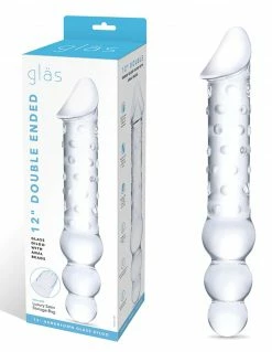 Glas 12" Double Ended Dildo With Beads 13 Glas 12