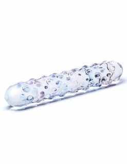 Dildos Glas 7" Purple Rose Nubby Dildo 8 Dildos Glas 7